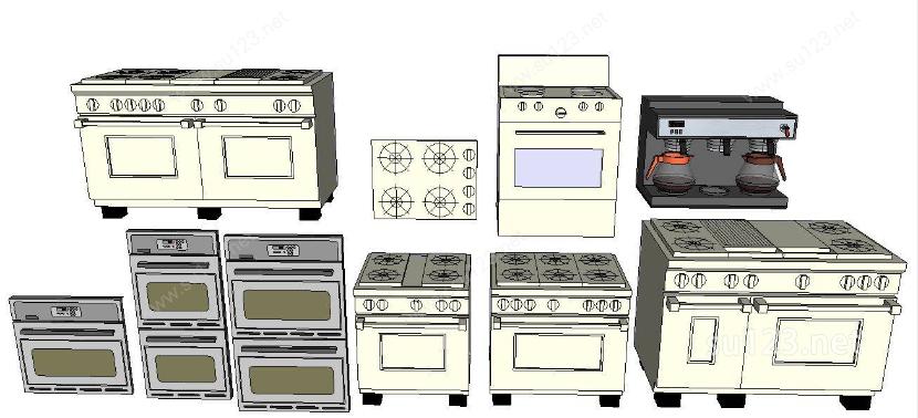 厨房 家具4SU模型下载草图大师sketchup模型