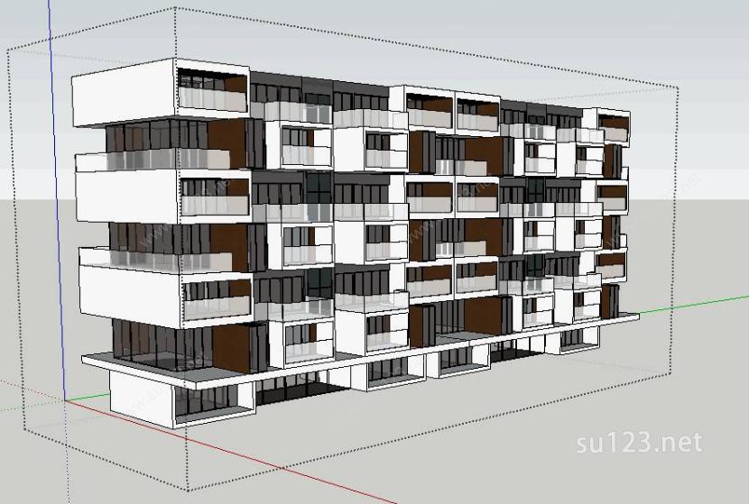 多层公寓1438SU模型