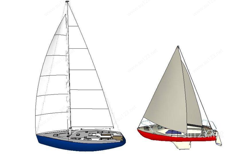 帆船1SU模型下载草图大师sketchup模型