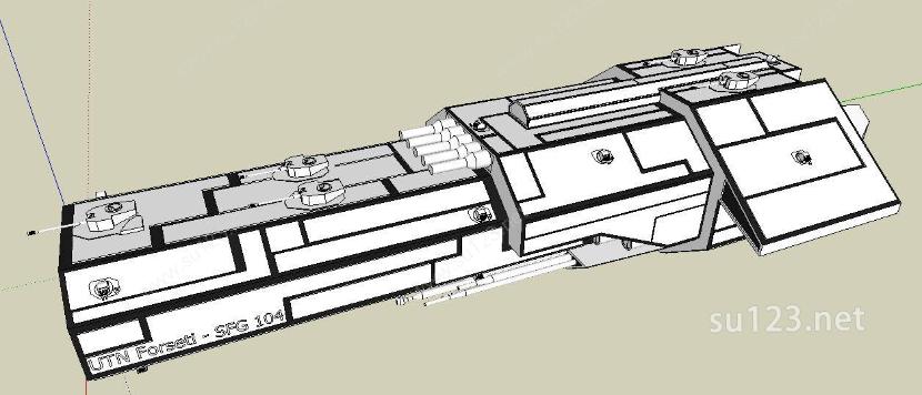 太空飞船4SU模型下载草图大师sketchup模型