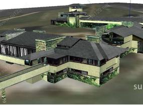 赖特 住宅 细致SU模型