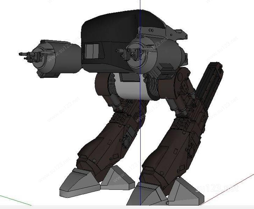 未来机甲3SU模型下载草图大师sketchup模型