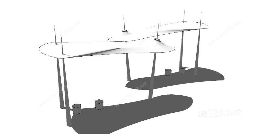 景观廊架精模39SU模型下载草图大师sketchup模型