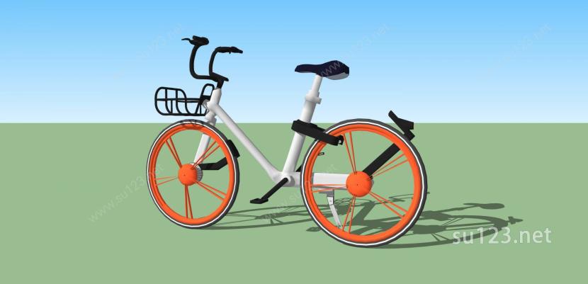 Mobike摩拜单车共享单车SU模型下载草图大师sketchup模型