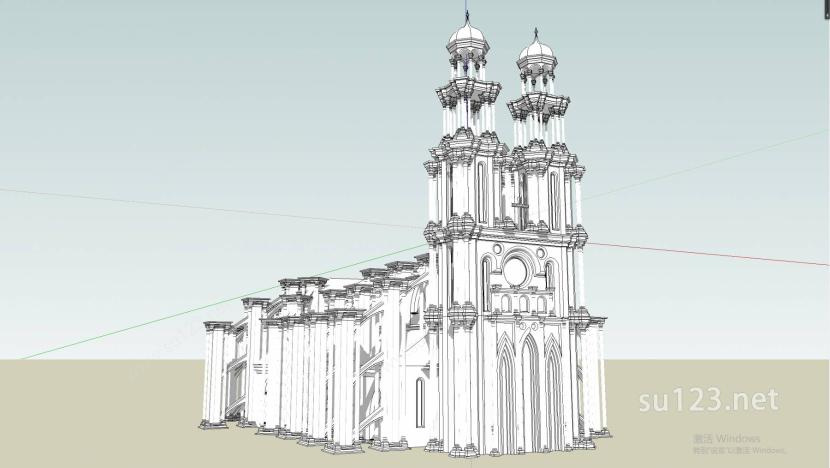 宗教建筑SU模型下载草图大师sketchup模型