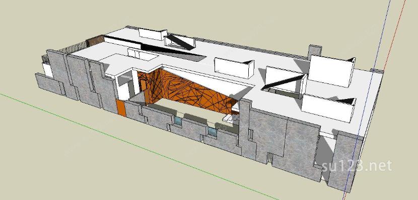 Planar HouseSU模型下载草图大师sketchup模型