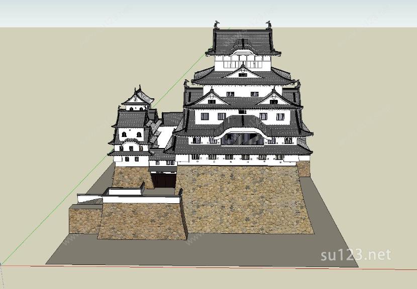 日本著名寺庙9SU模型