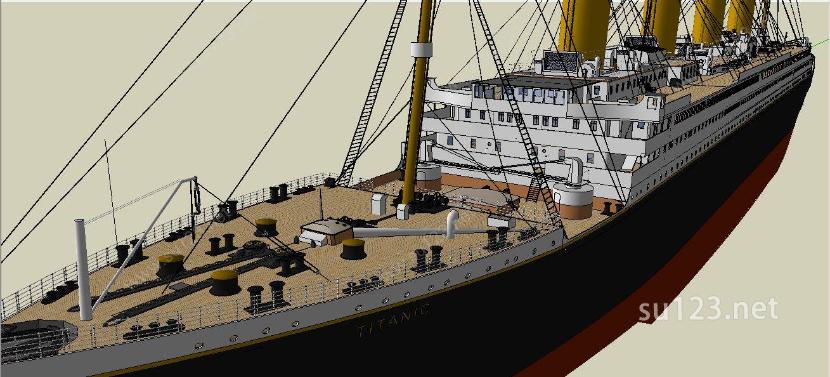 泰坦尼克号 超精细模型SU模型下载草图大师sketchup模型