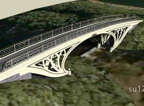 欧式拱桥004SU模型