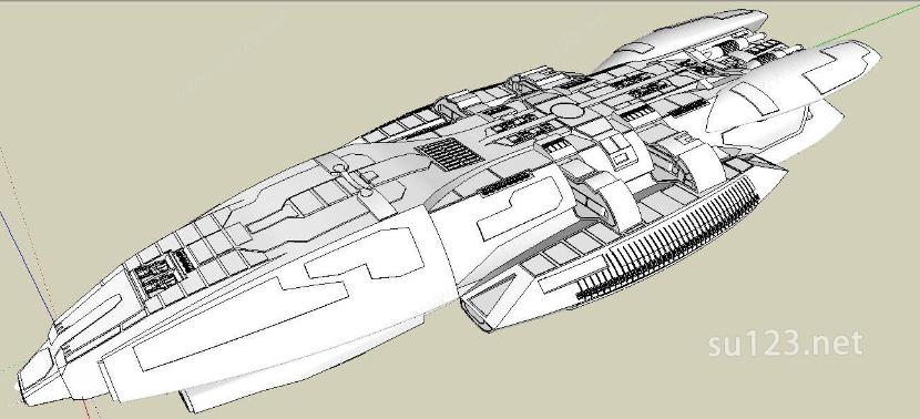 太空飞船SU模型下载草图大师sketchup模型