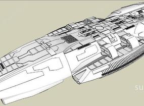 太空飞船SU模型