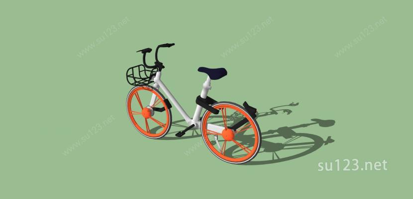 Mobike摩拜单车共享单车SU模型下载草图大师sketchup模型