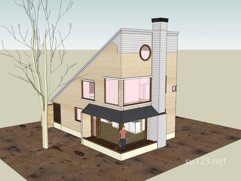 小型住宅SU模型下载草图大师sketchup模型