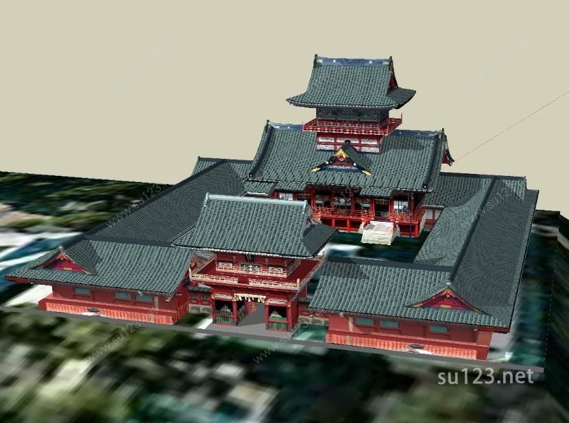 日本著名寺庙24SU模型