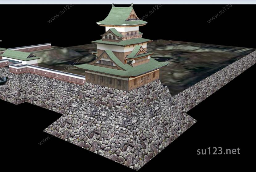 日本著名寺庙22SU模型