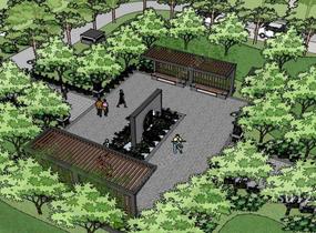 景观 公园 广场SU模型
