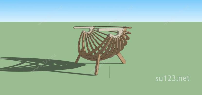 现代风格椅子SU模型下载草图大师sketchup模型