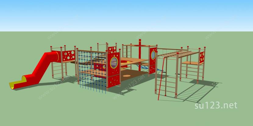 儿童景观游乐设施公园14SU模型下载草图大师sketchup模型