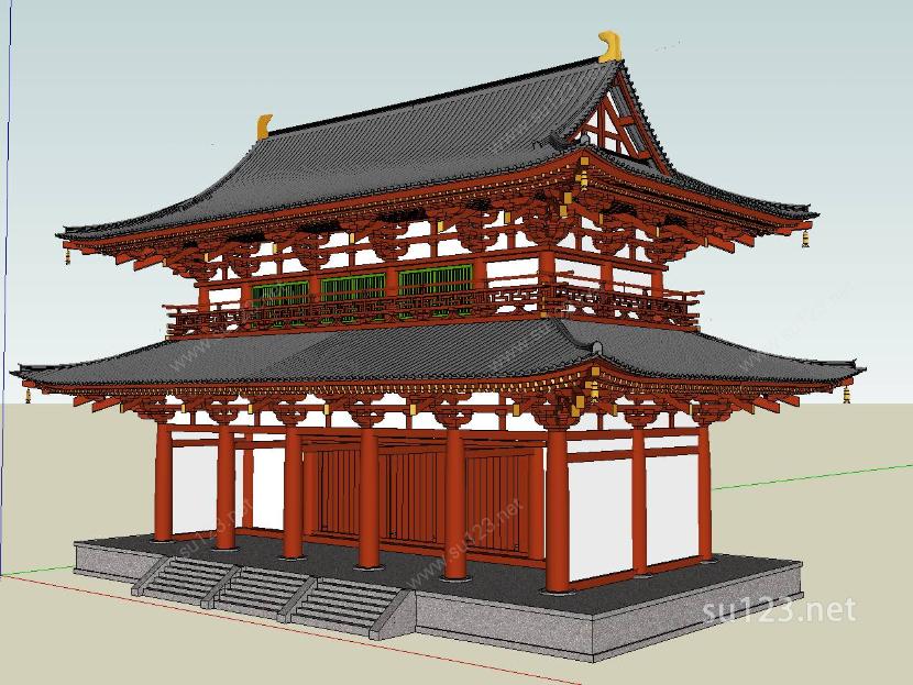 日本著名寺庙28SU模型
