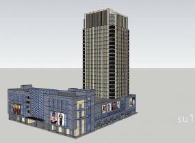 现代 商业综合体 高层 办公楼 写字楼 综合楼 1117SU模型