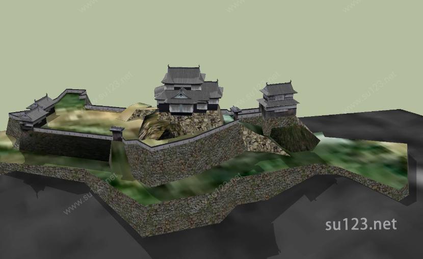 日本著名寺庙6SU模型