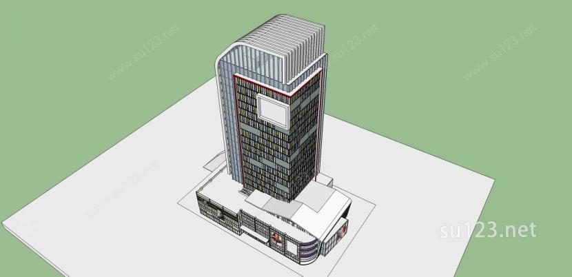 现代 高层 办公楼 写字楼 综合楼 11189SU模型下载草图大师sketchup模型