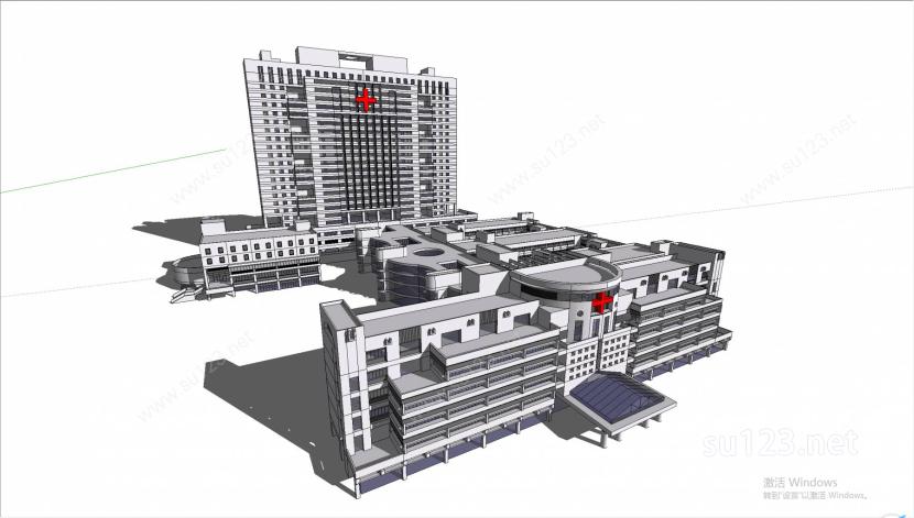 医院002SU模型