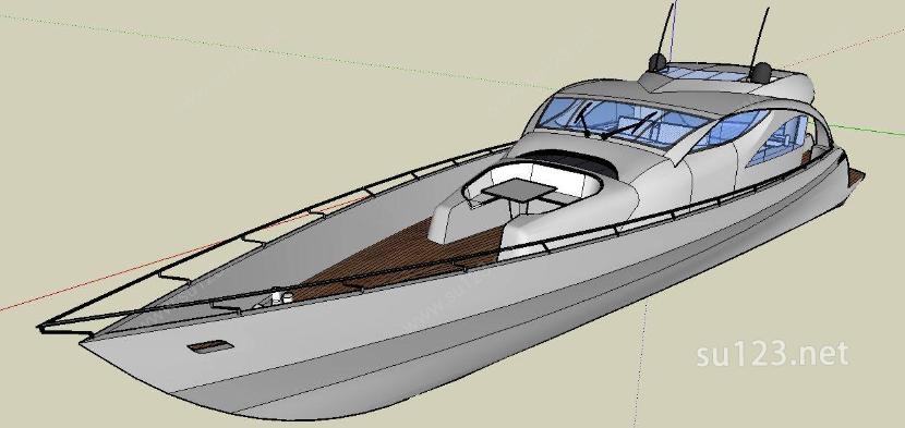 潜水艇 船SU模型