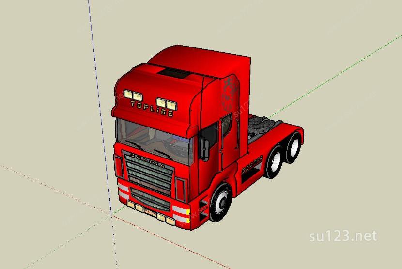 卡车头SU模型下载草图大师sketchup模型