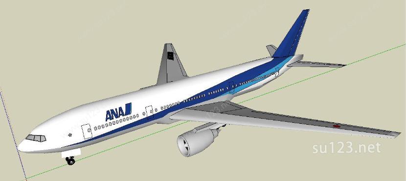 飞机2SU模型下载草图大师sketchup模型