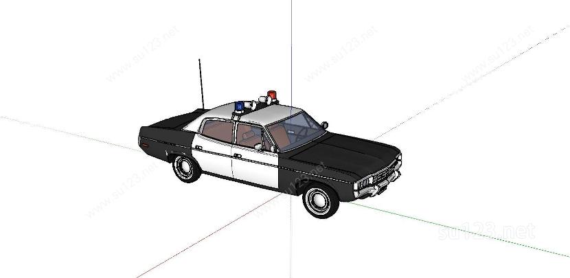 肌肉警车SU模型下载草图大师sketchup模型