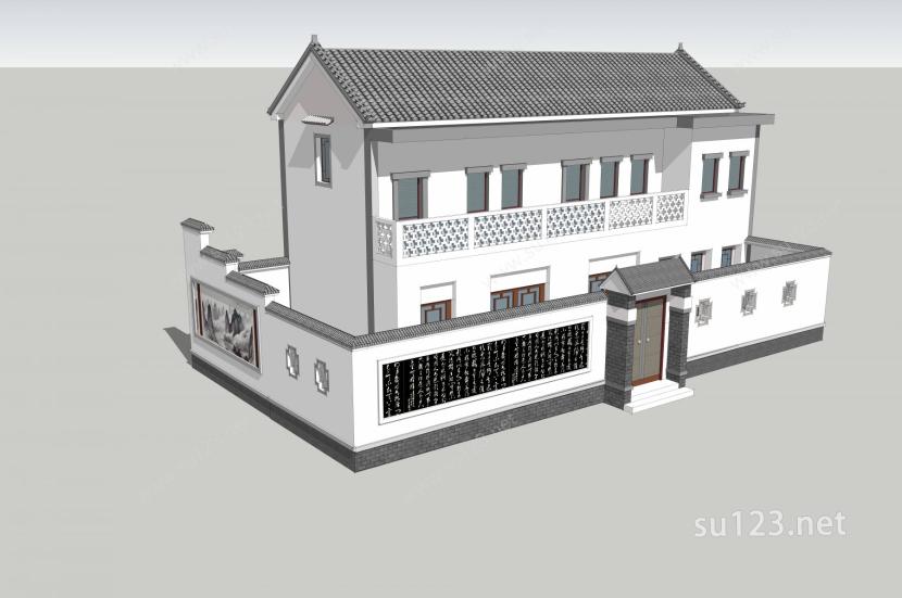 院落建筑2SU模型