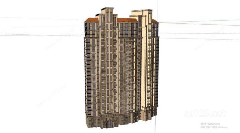 高层住宅SU模型