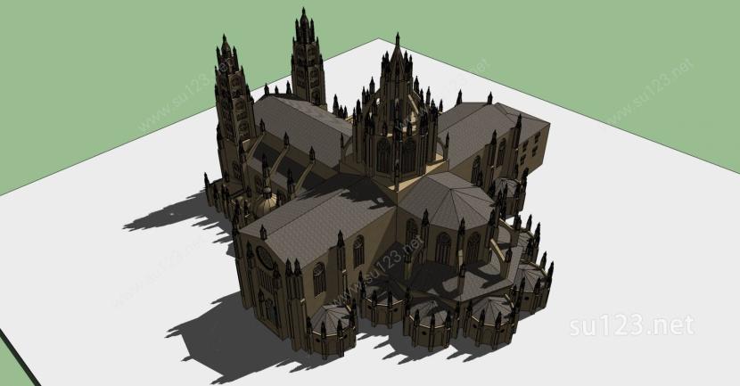 哥特 教堂 12211SU模型