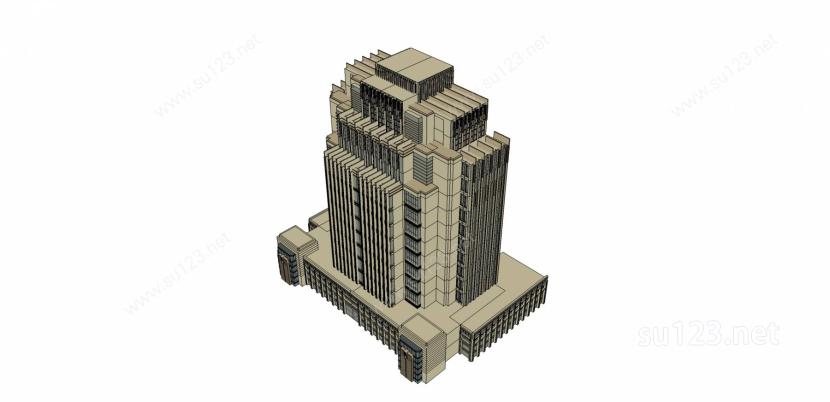现代 高层 办公楼 写字楼 102903SU模型