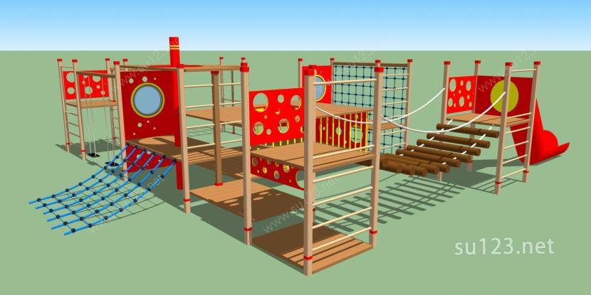 儿童景观游乐设施公园14SU模型下载草图大师sketchup模型