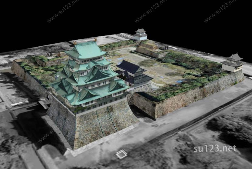 日本著名寺庙16SU模型