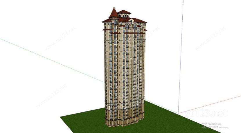 高层住宅SU模型