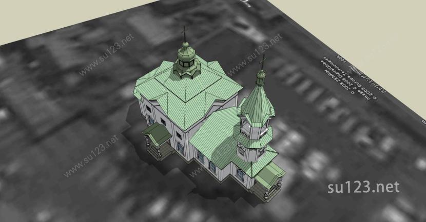 欧式 教堂 12226SU模型下载草图大师sketchup模型