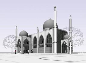 回教的清真寺SU模型