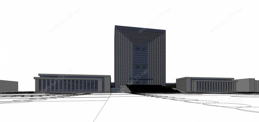 现代 高层 办公楼 写字楼 SU模型下载草图大师sketchup模型