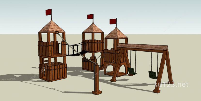 儿童景观游乐设施公园45SU模型下载草图大师sketchup模型