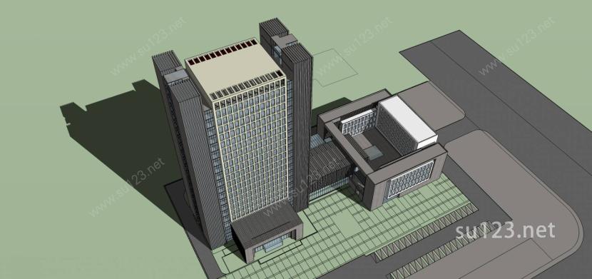 现代 高层 办公楼 写字楼 110301SU模型下载草图大师sketchup模型