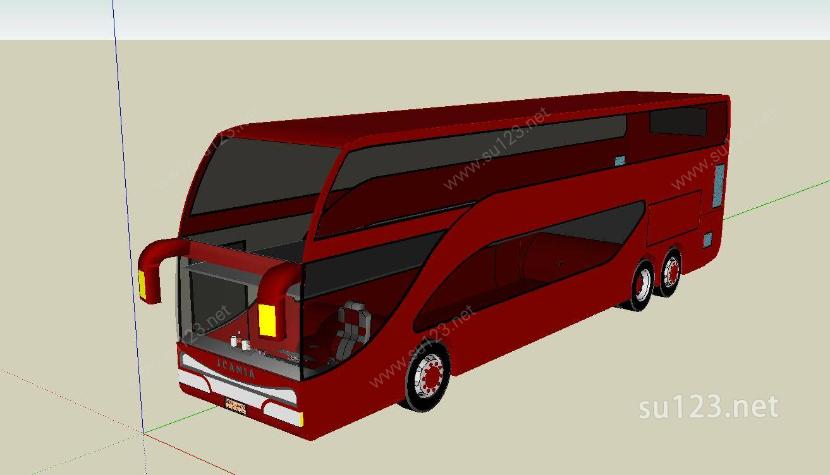 双层巴士SU模型下载草图大师sketchup模型