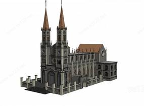 天主教 教堂 12224SU模型