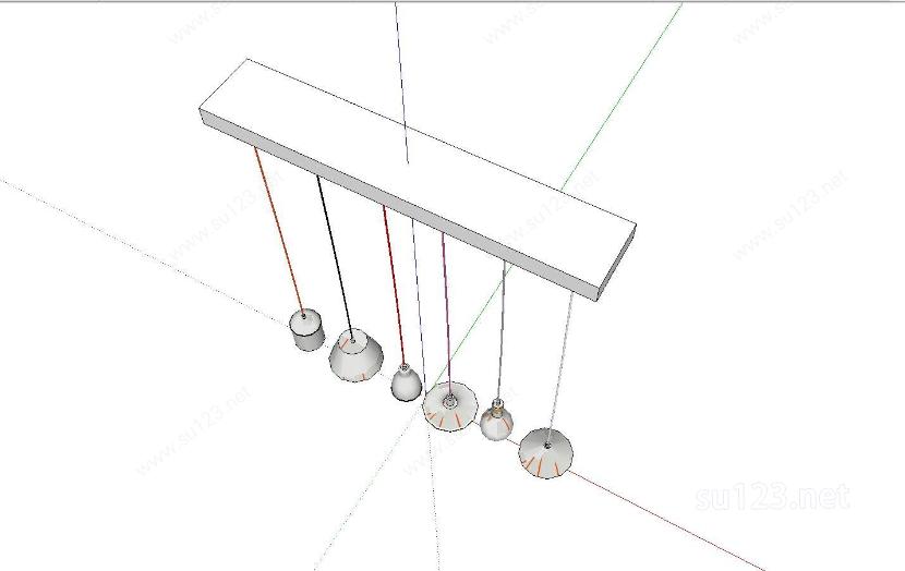 家装创意吊灯六种样式SU模型