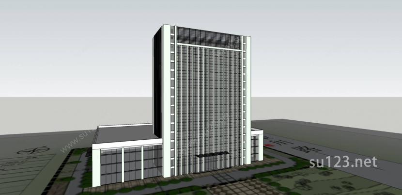 现代 高层 办公楼 写字楼 110222SU模型