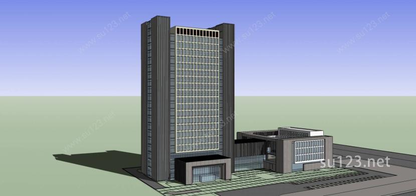 现代 高层 办公楼 写字楼 110301SU模型下载草图大师sketchup模型