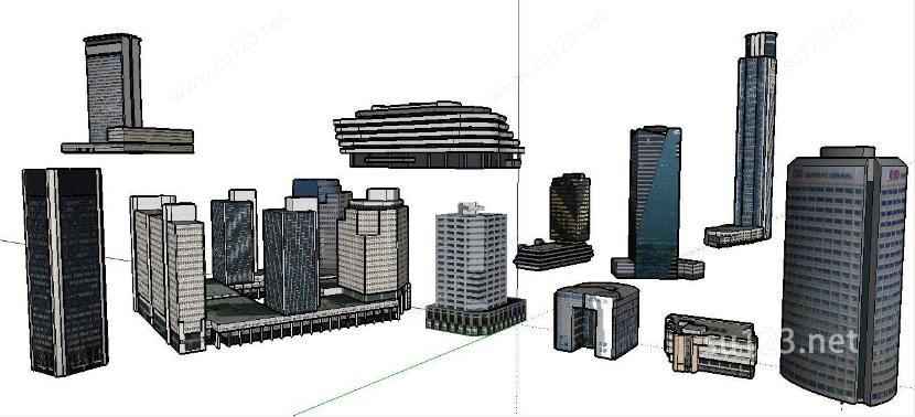 高层建筑 3SU模型