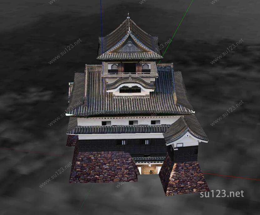 日本著名寺庙8SU模型